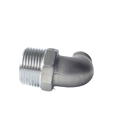 304 Bagian Pengecoran Stainless Steel Pagoda Bersama Pria 90 Siku Untuk Perlengkapan Pipa