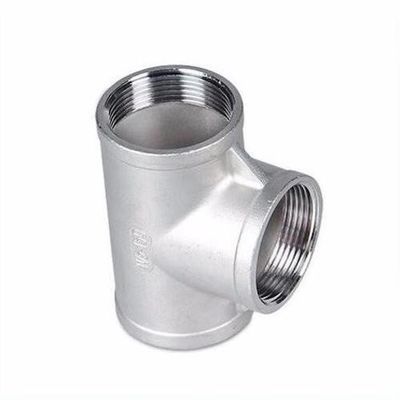 SS304 Stainless Steel Equal Tee Casting Steel Parts Untuk Fitting Pipa