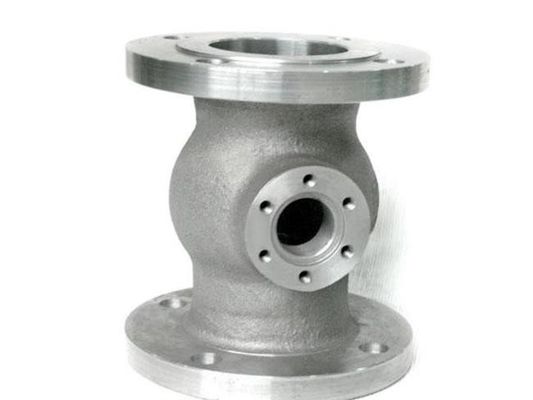 GGG50 Bagian besi casting casting ball valve body untuk mesin konstruksi