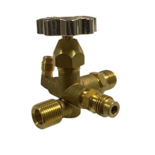 80MM OEM 5 Way Brass Valve Komponen Mesin CNC Untuk Konektor Pipa